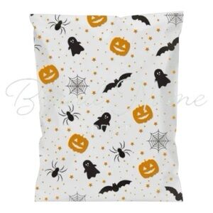 PRICE IS FIRM - Set of 10 Halloween Pumpkin Bat White 10 x 13 Poly Mailer Bags